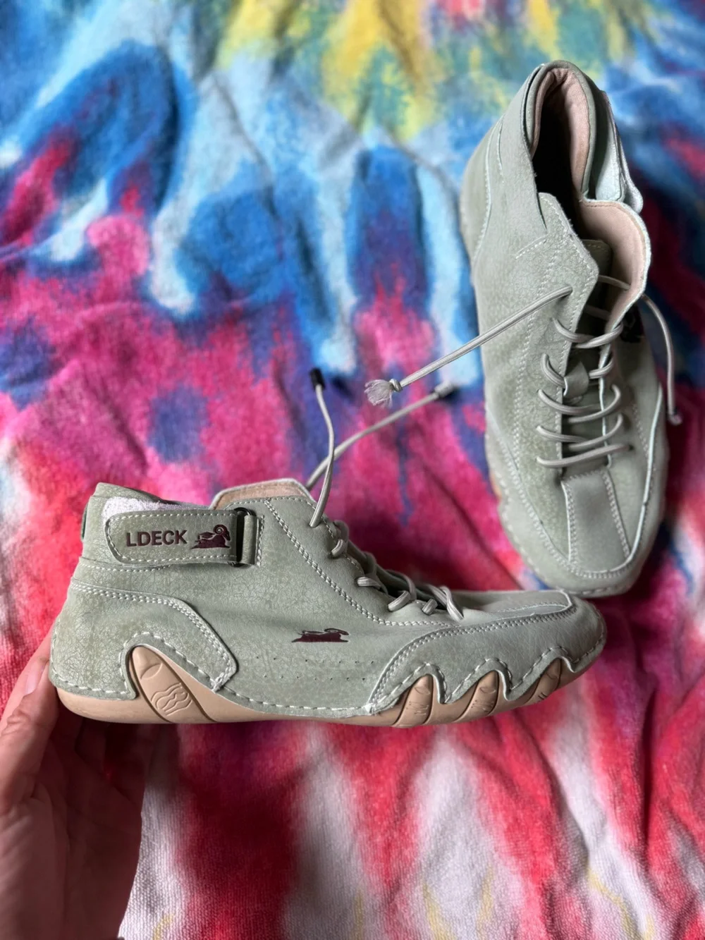 Casual Ankle Booties in Light Sage - Comfortable Lace-Up Style